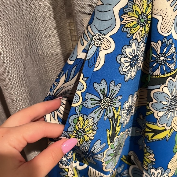 Blue Paisley Fit and Flare Dress - Picture 5 of 5